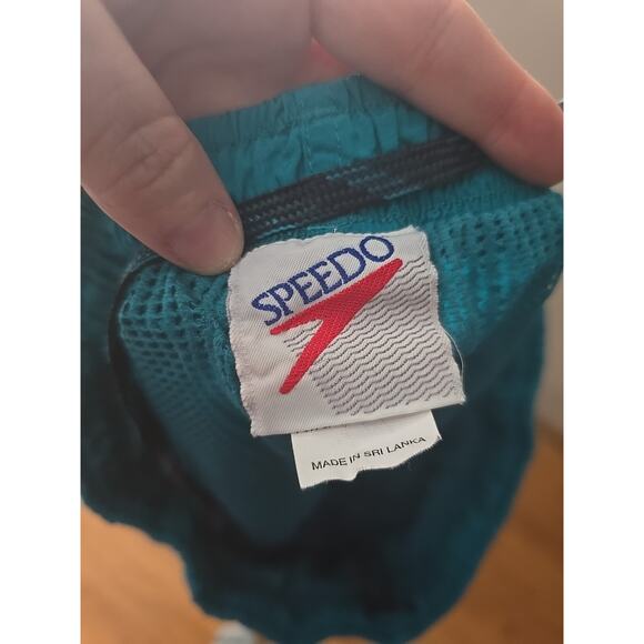 Vtg Speedo Blue Lightweight Swimwear Baggies Swim Trunks Shorts Men's Size Large - Picture 4 of 5
